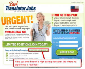 real translator jobs scam